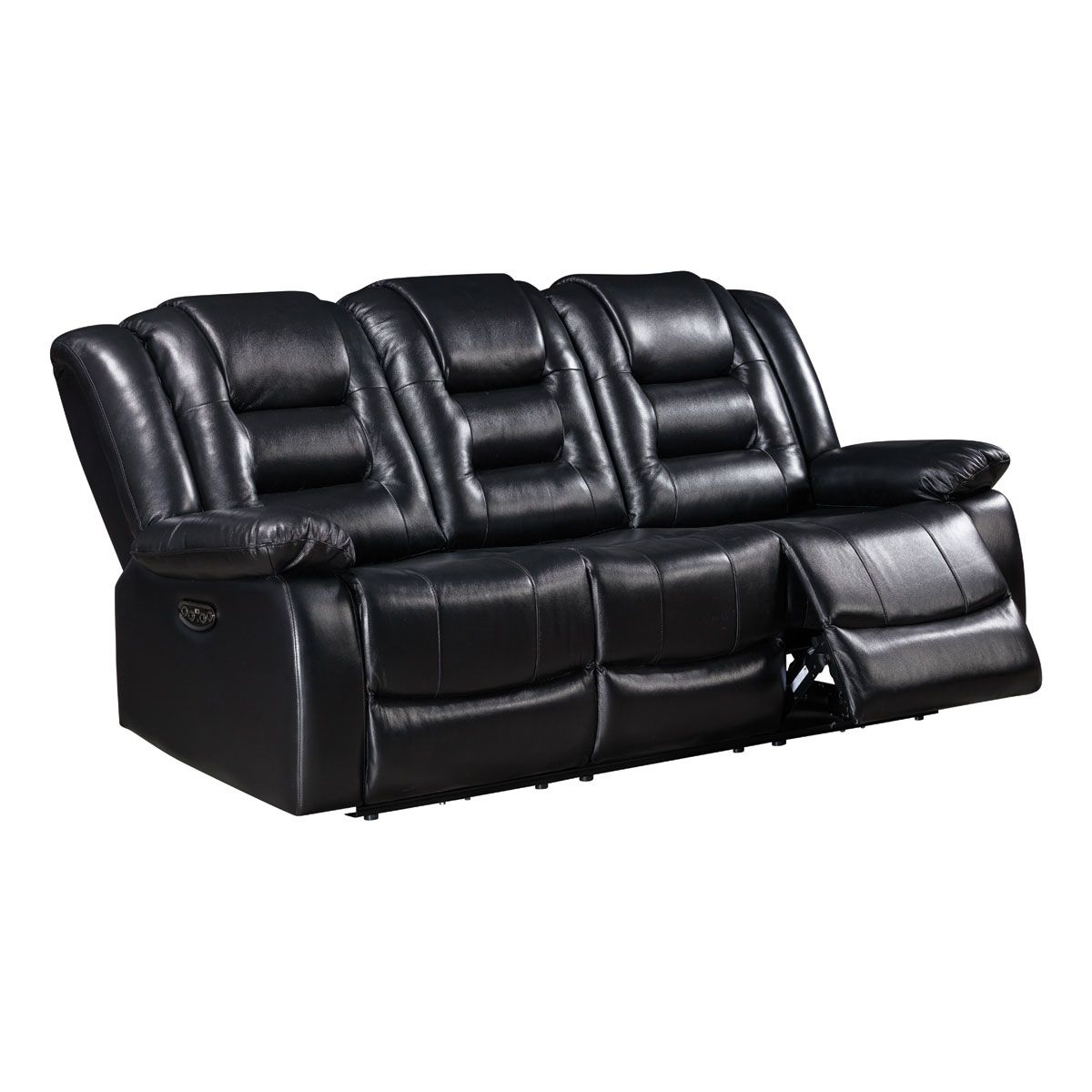 black leather recliner sofa