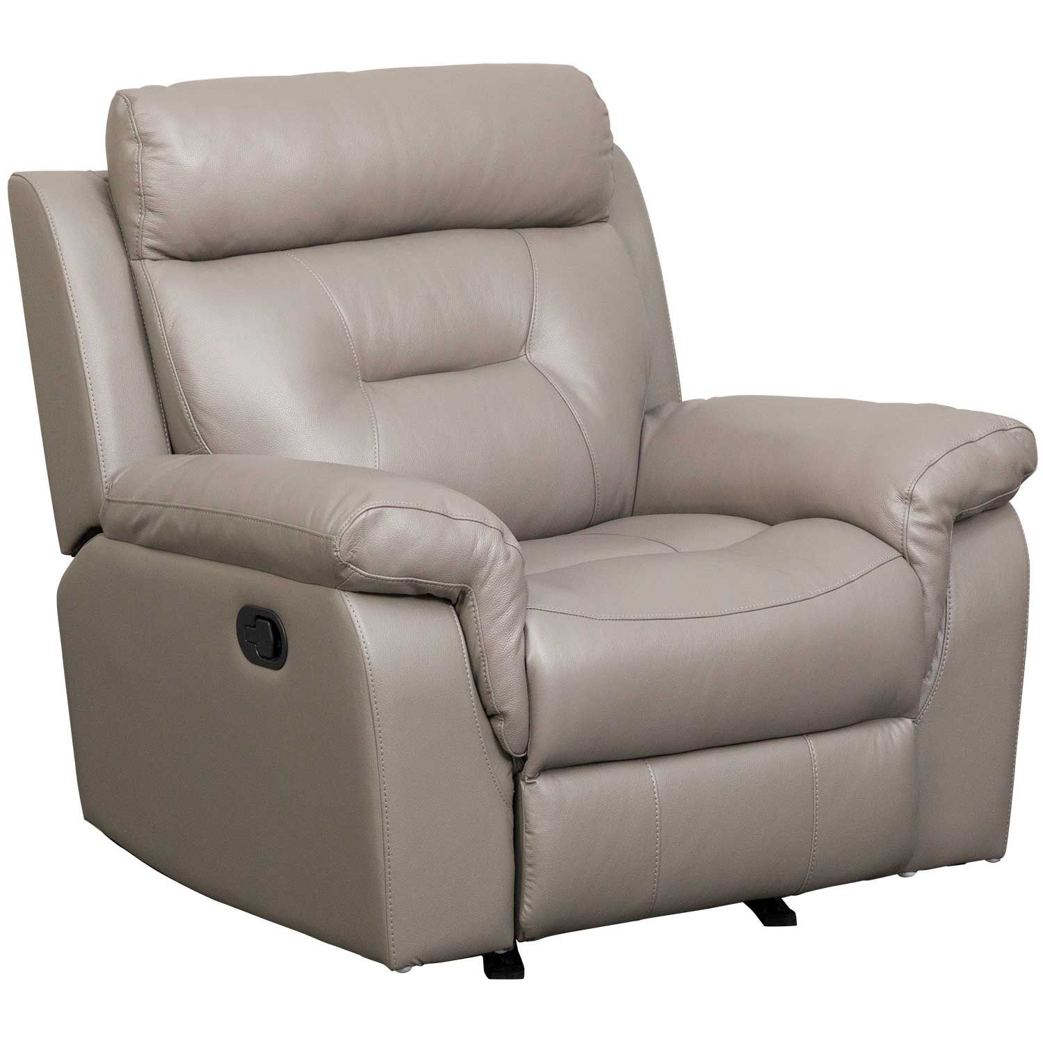 gray leather recliner