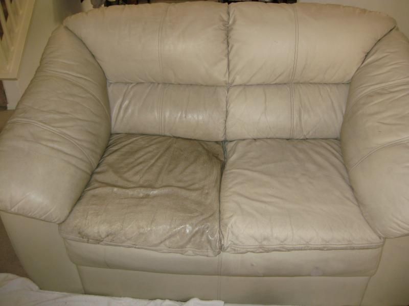 how to clean white leather sofa