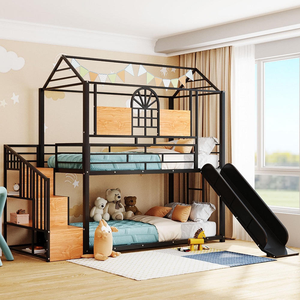 bunk bed with slide