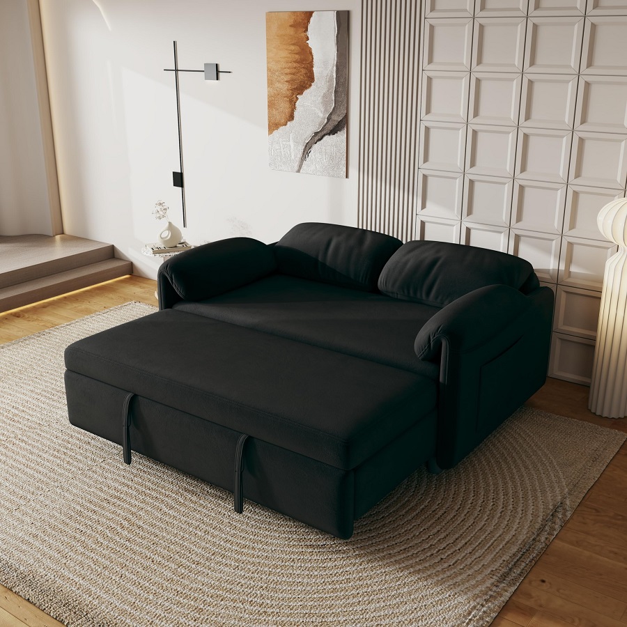 black sofa bed
