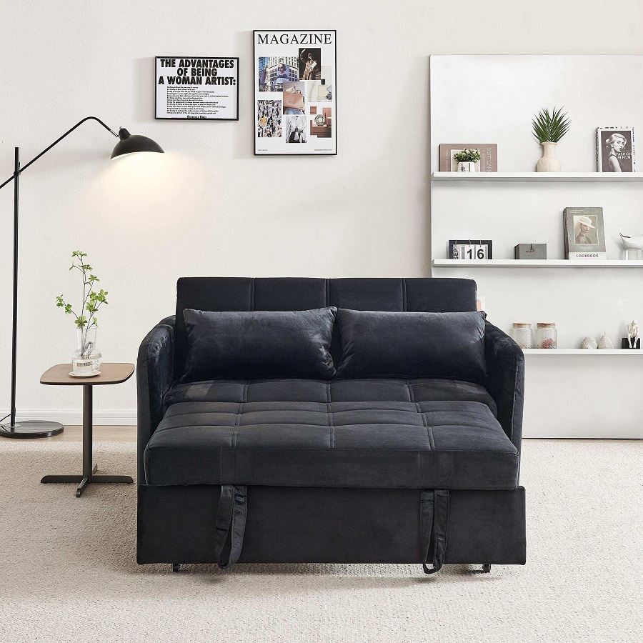 black sofa bed
