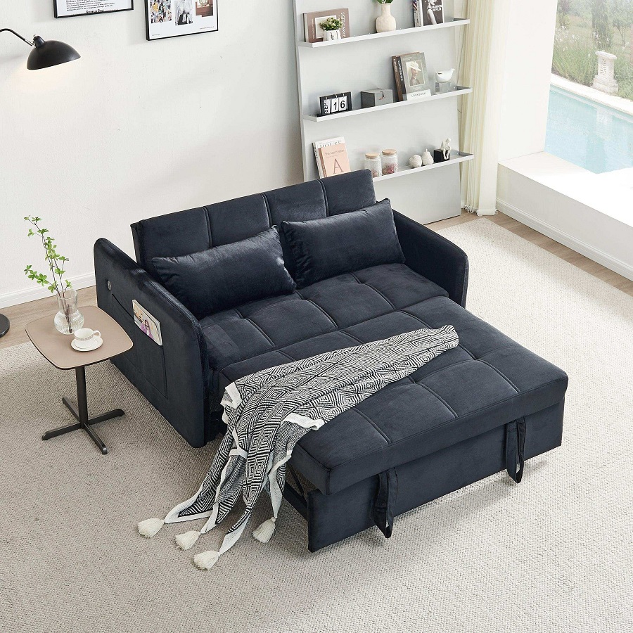 black sofa bed
