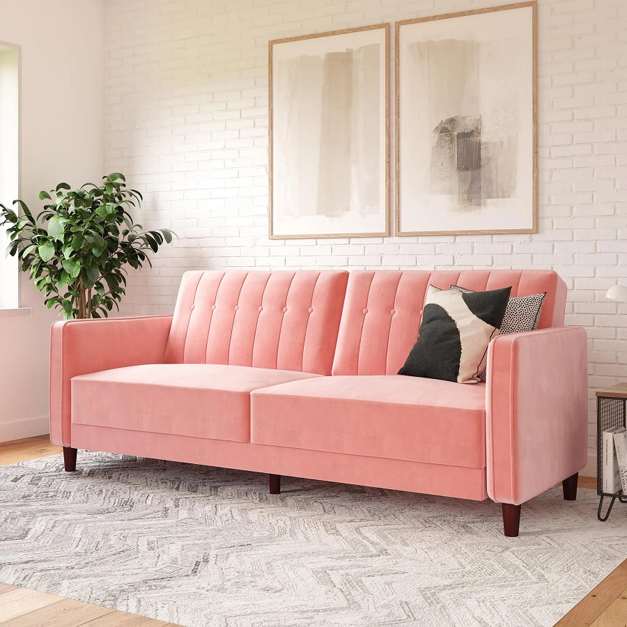 pink sofa bed