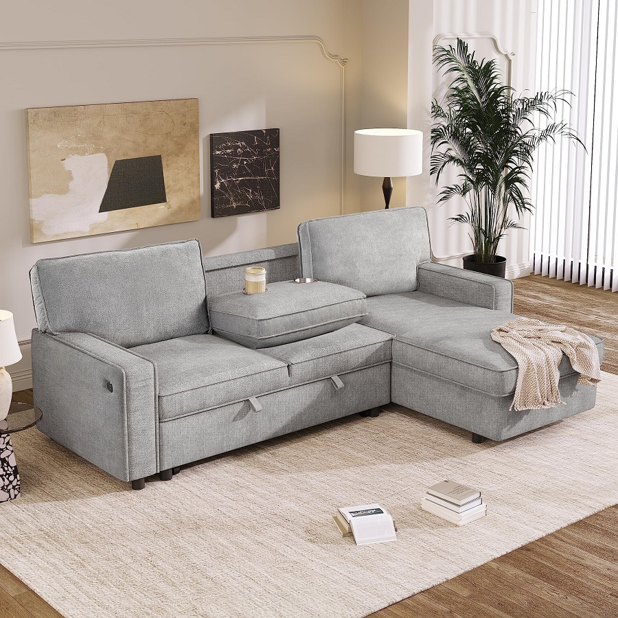 convertible sofa bed with storage
