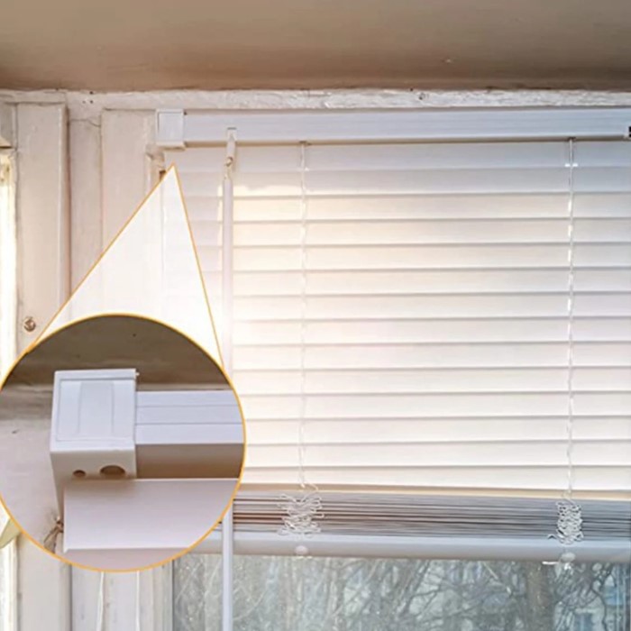 how to install mini blinds with metal brackets